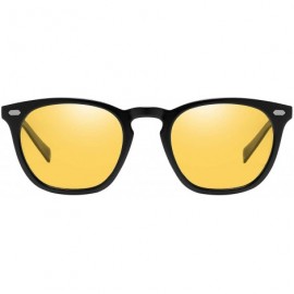 Oversized Men's Driving Polarized Sunglasses Metal Frame Ultra Light - Yellow - CY1938M5922 $13.88