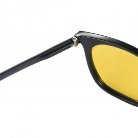 Oversized Men's Driving Polarized Sunglasses Metal Frame Ultra Light - Yellow - CY1938M5922 $13.88