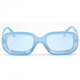 Oversized Women Retro Bold Square Oversized UV Protection Fashion Sunglasses - Blue - C618ISYK87N $10.26