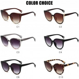 Cat Eye Sunglasses Cat Eye Women Men Sun Glasses Eyewear Eyeglasses Plastic Frame Clear Lens - C4 - CA190S0Q5G9 $38.27