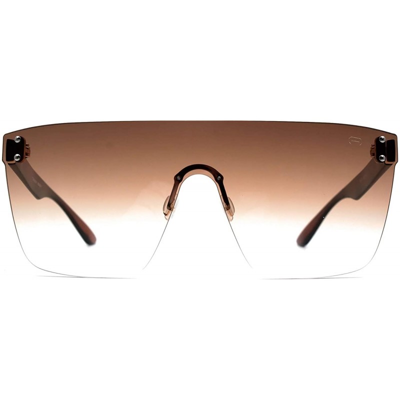 Shield F028 Shield Design - for Womens 100% UV PROTECTION - Brown-browndegrade - C0192TGKSUZ $17.52