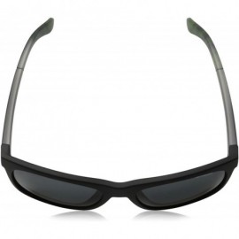 Square An4206 Fire Drill Lite Square Sunglasses Rectangular - Fuzzy Black/Light Green Mirror Green - C211UG97G8B $43.51