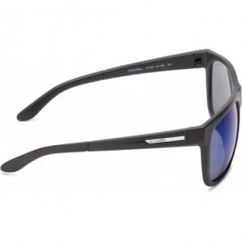 Sport Men's An4143 Fire Drill Square Sunglasses Rectangular - Matte Black/Blue Mirror - CM116WGZ6JD $46.39