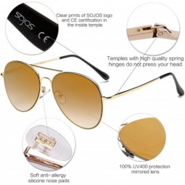 Wayfarer Classic Aviator Mirrored Flat Lens Sunglasses Metal Frame with Spring Hinges SJ1030 - CF12MAPE4TV $16.94