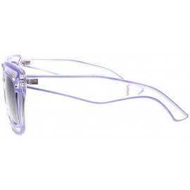 Square Futuristic Tron Inspired Cool Transparent Mens womens Party Sunglasses - Purple - CS18U4KOZ9N $9.77