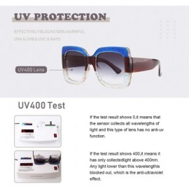 Square Oversized Square Sunglasses for Women Multi Tinted Fashion Modern Shades - C418NO9QAM8 $13.66