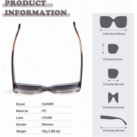 Square Oversized Square Sunglasses for Women Multi Tinted Fashion Modern Shades - C418NO9QAM8 $13.66