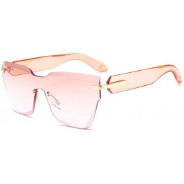 Oversized Oversized Personality Protection Sunglasses - Pink - CR1997LMICH $56.47