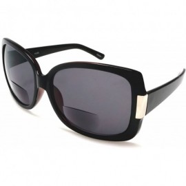 Oversized Bifocal Reading Sunglasses for Women Jackie O Fashion Reader Sun Glasses - Black - CA11HB8U0L5 $31.65