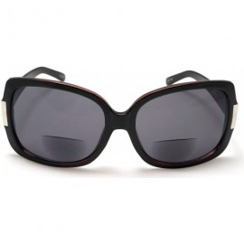 Oversized Bifocal Reading Sunglasses for Women Jackie O Fashion Reader Sun Glasses - Black - CA11HB8U0L5 $31.65