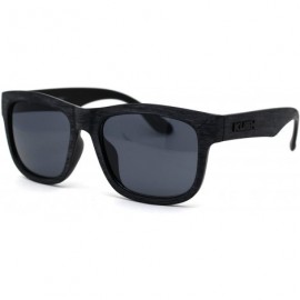 Sport Mens Brushed Wood Grain Sport Horn Rim Black Lens Sunglasses - Blue Wood Grain - C7194UD040H $8.94