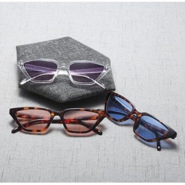 Cat Eye Vintage Cat Eye Sunglasses Tiny Retro Sun Glasses for Women Summer Accessories - Leopard With Brown - CG18E7MLA25 $7.83