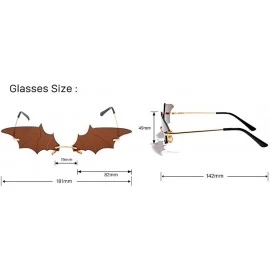 Rimless Sunglasses Luxury Rimless Glasses Eyeglasses - Black - CE190L8WXS4 $12.05