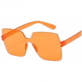 Goggle Fashion Sunglasses Women Red Yellow Square Sun Glasses Driving Shades UV400 Oculos De Sol Feminino - Orange - CH197Y6Z...