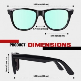 Goggle Polarized Sunglasses for Men Retro Classic Square Frame Shades SR003 - CE18TR7TMUT $17.10