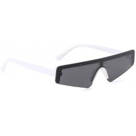 Goggle Unisex One Piece Vintage Eye Sunglasses Retro Eyewear Fashion Radiation Protection - Gray - C818NKMI87Z $8.69