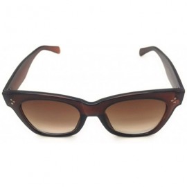 Oversized Womens Oversized Fashion Sunglasses Big Flat Square Frame UV 400 With Microfiber Case - Brown - C118OGG5CSG $10.79