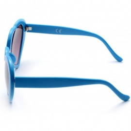 Aviator 6 Neon Colors Heart Shape Party Favors Sunglasses - Multi Packs - 6-pack Blue - CB183LNDE5L $11.47