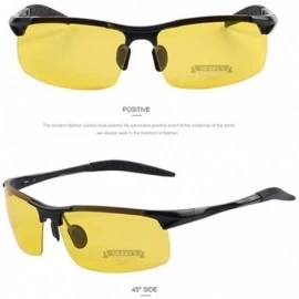 Goggle Driving Glasses Polarized Sunglasses - Black Frame77 - CR18C507T05 $24.48