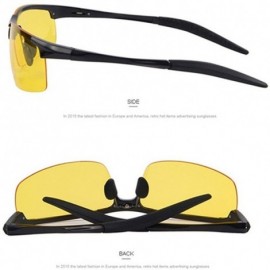 Goggle Driving Glasses Polarized Sunglasses - Black Frame77 - CR18C507T05 $24.48