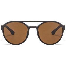 Shield Street Stylish Vintage Aviator Shade Sunglasses Glasses For Unisex Adults - Brown - C8196OM365X $8.93