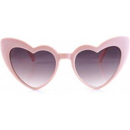 Cat Eye Iconic Celebrity Heart Cat-Eye Smoke Lens Sunglasses A059 - Pink - C71898GKGDT $9.24