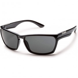 Square Cutout Polarized Sunglasses - Black - CJ11IF8MWRP $32.97