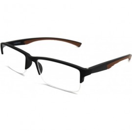 Rimless 6904 SECOND GENERATION Semi-Rimless Flexie Reading Glasses NEW - A3 Brown - C218WYD40SG $17.40