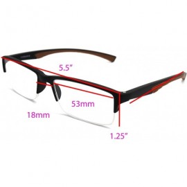 Rimless 6904 SECOND GENERATION Semi-Rimless Flexie Reading Glasses NEW - A3 Brown - C218WYD40SG $17.40