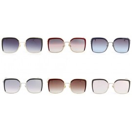 Cat Eye Oversized Cat Eye Sunglasses Women Designer Elegant Fashion Sun glasses Ladies Vintage Big Frame Eyewear - C018T0YTAW...