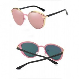 Oversized Polarized Sunglasses Women's Style Metal Color Classic Retro UV400 Sun Glasses Vintage - Pink - CM1985H92CD $19.73