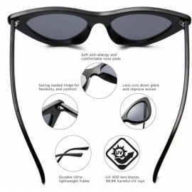 Cat Eye Women Retro Vintage High Pointed UV Protection Cat Eye Fashion Sunglasses - Smoke/Red - CQ18IZKTAMW $9.33