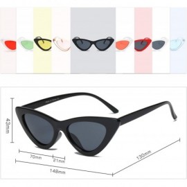 Cat Eye Women Retro Vintage High Pointed UV Protection Cat Eye Fashion Sunglasses - Smoke/Red - CQ18IZKTAMW $9.33