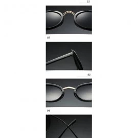 Oval Eyewear Oval Retro Vintage Sunglasses Clout Goggles Fashion Shades - C2 - C11807DH2AK $12.12