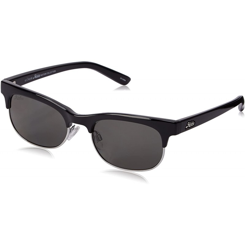 Sport Women's Hailey Polarized Round Sunglasses - Shiny Black & Shiny Silver - CM11UUPQ6PF $45.42