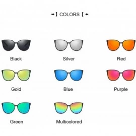 Oversized New Fashion Cute Sexy Ladies Cat Eye Sunglasses Women Vintage Luxury Brand Small Sun Glasses Female - Gold - CW198Z...