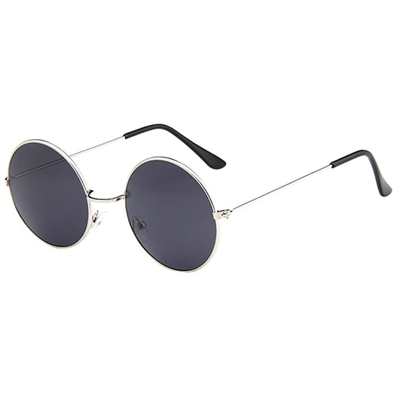 Oversized Women Men Round Sunglasses Classic Oversize JoplHippie Eyewear Unisex Circle Lens Sunglasses - A - CO195IGCXRH $10.90