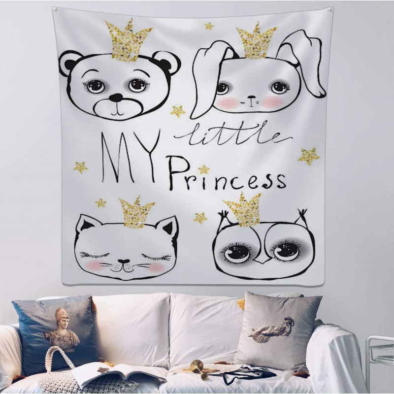 Goggle My Little Princesses Illustration Child-Wall Hanging Tapestry Girls for Decor 39.3X39.3Inch - Color 18 - CR1992K6I2I $...