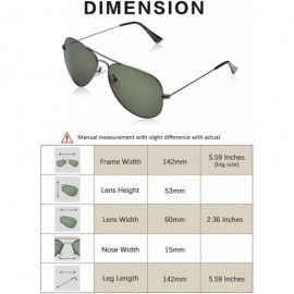 Aviator Aviator Sunglasses Polarized for Men Women-Mirror/Non-mirror UV400 with Case - 17 Gray Green - CR18WW8SL36 $19.03