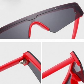 Goggle Unisex One Piece Vintage Eye Sunglasses Retro Eyewear Fashion Radiation Protection - Red - C218NDE5OU2 $10.18