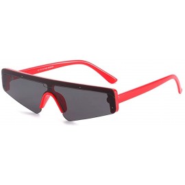 Goggle Unisex One Piece Vintage Eye Sunglasses Retro Eyewear Fashion Radiation Protection - Red - C218NDE5OU2 $10.18