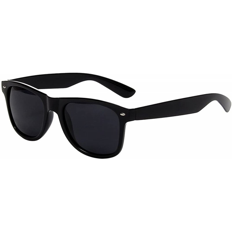 Goggle Classic 80's Vintage Style Design Polarized Sunglasses - Black - CQ12DZL49L3 $11.66