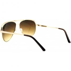 Aviator Rhinestone Top Aviator Sunglasses Womens Fashion Eyewear UV 400 - Gold - CT188ZA3XCY $9.93