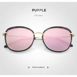 Oval Women's Polarized Sunglasses Fashion Beach Glasses UV 400 Protection - Purple - CU18GIMI9LR $15.02