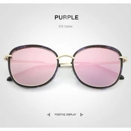 Oval Women's Polarized Sunglasses Fashion Beach Glasses UV 400 Protection - Purple - CU18GIMI9LR $15.02