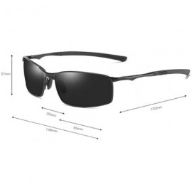 Square designe rcustom polarized sunglasses fashion - Silver&blue-0.5 - C918NHLQYKC $24.55