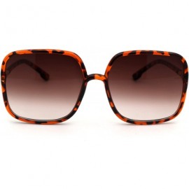 Butterfly Womens Mod Rectangular Oversize Butterfly Sunglasses - Tortoise Brown - C518Z0D3KY7 $12.62