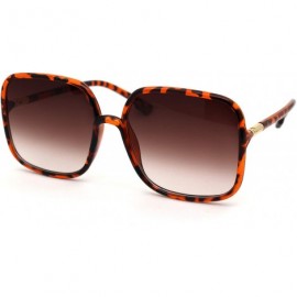 Butterfly Womens Mod Rectangular Oversize Butterfly Sunglasses - Tortoise Brown - C518Z0D3KY7 $12.62