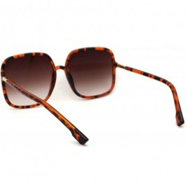 Butterfly Womens Mod Rectangular Oversize Butterfly Sunglasses - Tortoise Brown - C518Z0D3KY7 $12.62