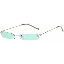 Oval Lady Vintage Oval Sunglasses Small Metal Frames Designer Gothic Glasses - A - CY18Q3RW4LX $10.98